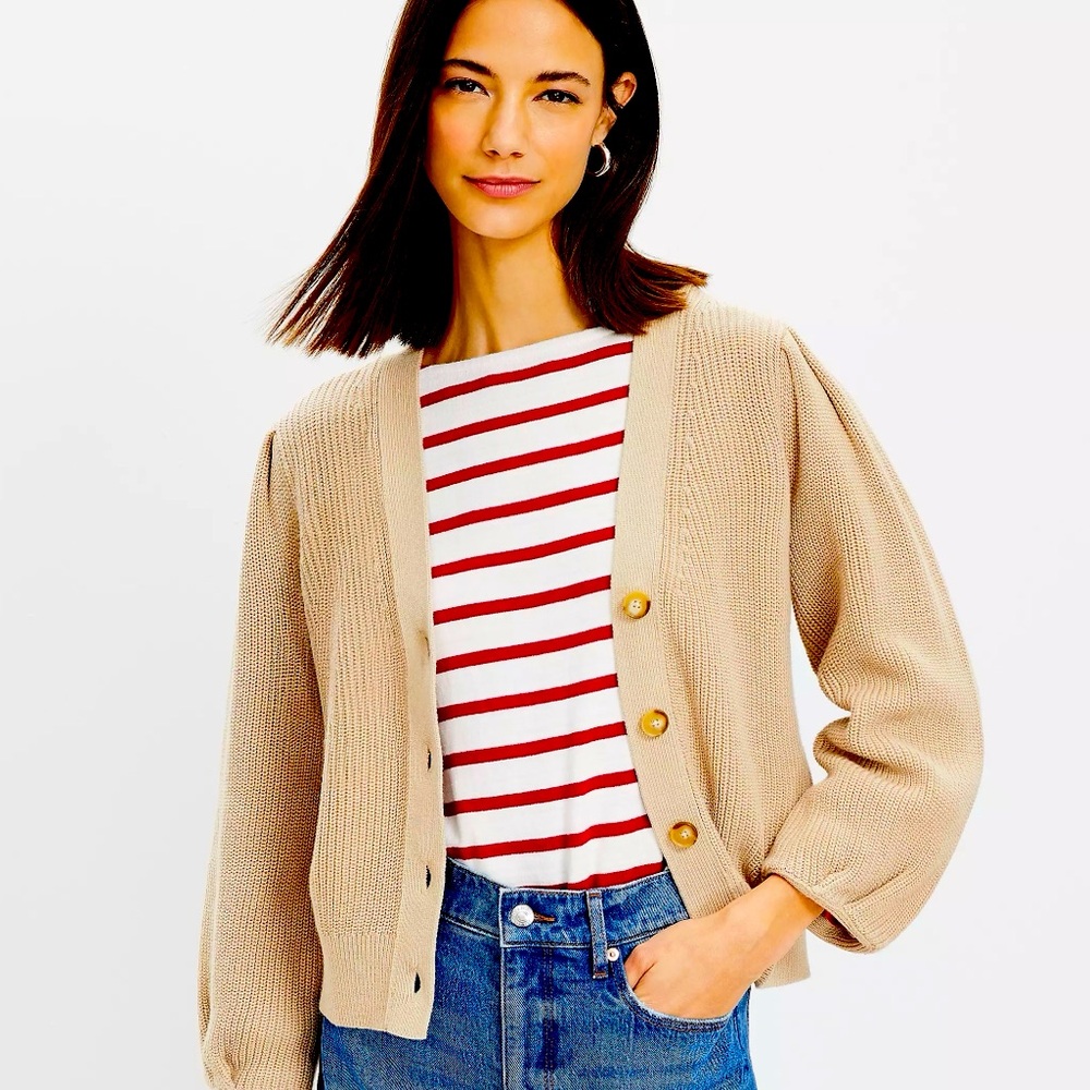 NWT Loft Ribbed Cardigan